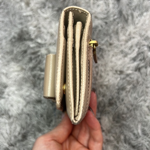 Prada Saffiano Leather Bow Wallet - Picture 10 of 17
